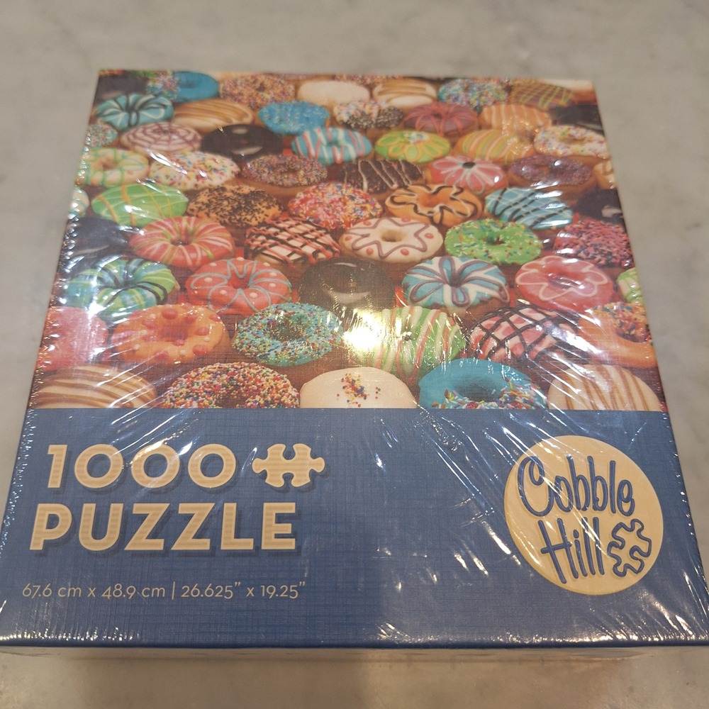New Cobble Hill Jigsaw Puzzle Unisex 1000pc Doughnuts Food Sweet Made in USA